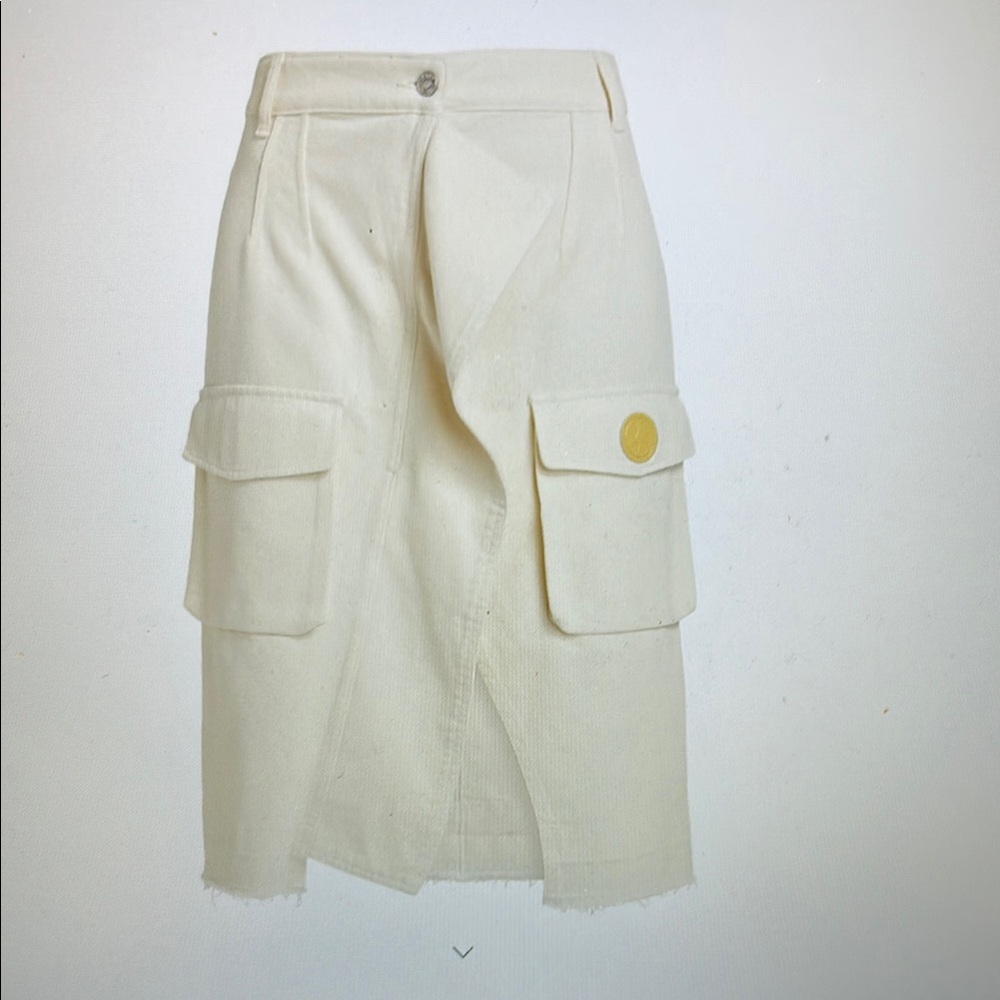 Moschino Cargo Skirt with Button Detail